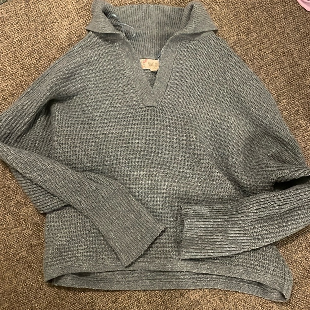 blue sweater